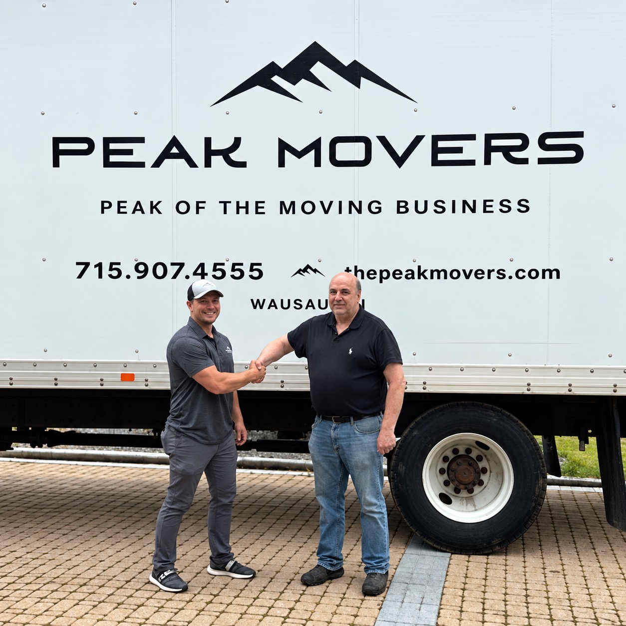 Peak Movers crew handling a move in the Central Wisconsin area